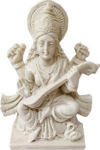SK Craft White Maa Saraswati Gift Idol Statue Showpiece Sculpture Murti ...