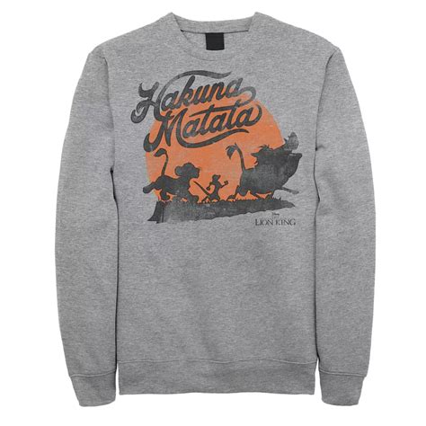 Disney's The Lion King Hakuna Matata Orange Sunset Vintage Men's Sweatshirt