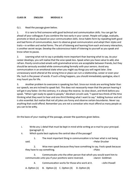 Model Activity Task Class 9 English Part 4 Answers 的图像结果