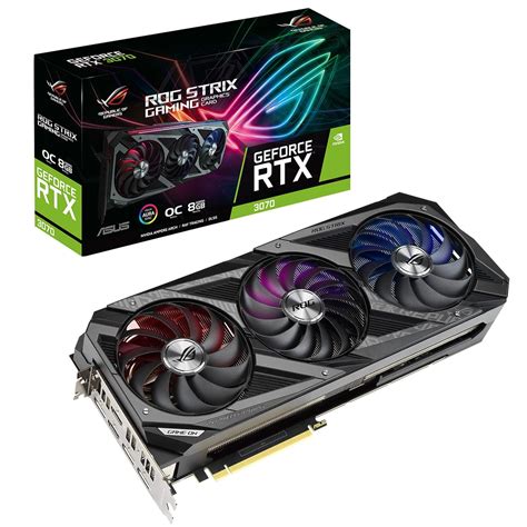ASUS pci_e_x16 ROG STRIX NVIDIA GeForce RTX 3070 Gaming Graphics Card ...