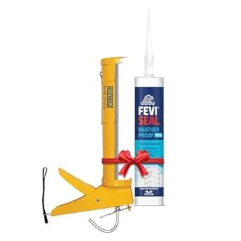 Pidilite Feviseal WEATHERPROOF PRO BLACK 280ML & Mistreeji Low Duty Gun ...