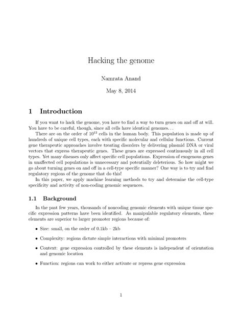 Namrata Anand, Hacking the genome - Hacking the genome Namrata Anand ...