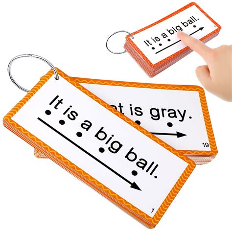 Buy 60 Pcs Word Sentence Cards Kindergarten Flash Cards Preschool Kids ...
