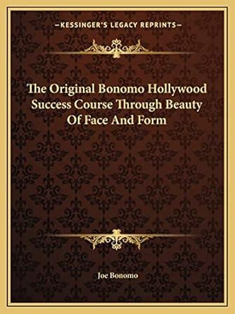 Buy The Original Bonomo Hollywood Success Course Through Beauty Of Face ...