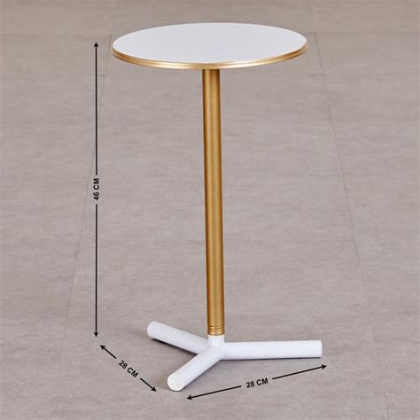Buy Helios Ziva Metal End Table - White from Helios by Home Centre at ...