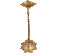 Brass Lotus Flower Design Oil Lamp