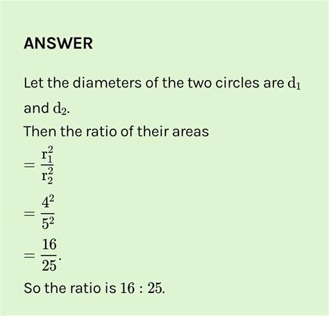 Ratio of diameters of two circles is 4:5, the ratio of their ...