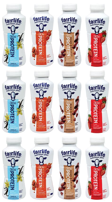 Fairlife Protein Shakes Variety Pack - High Protein Sampler - 12 Pack ...