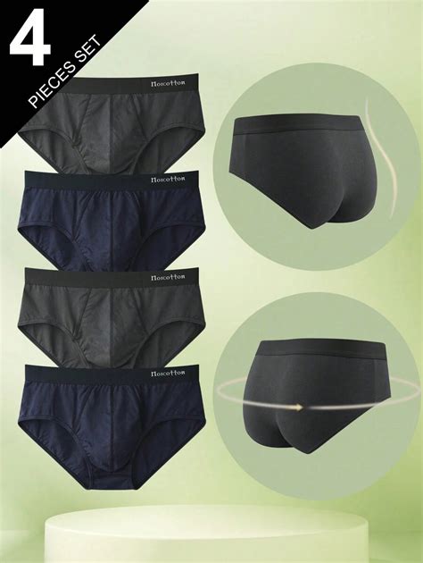 Norcotton 4-Pack Men's Cotton Blend Multicolor Triangle Brief Underwear ...