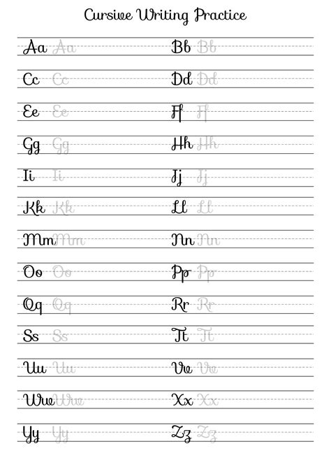 Cursive Writing Worksheets 3rd Grade | Cursive writing practice sheets ...