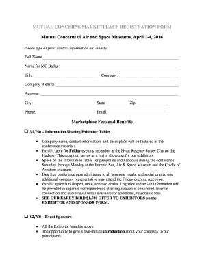 Fillable Online airandspace si MUTUAL CONCERNS MARKETPLACE REGISTRATION ...