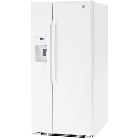 GE 23-cu ft Side-by-Side Refrigerator with Ice Maker, Water and Ice ...