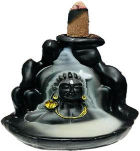 design wise Adiyogi Shiva Statue(8cm) with 10 Pcs Smoke Cones ...