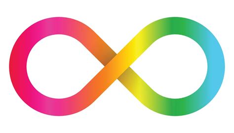 Autism rainbow infinity sign. Autistic spectrum. Rainbow gradient in ...