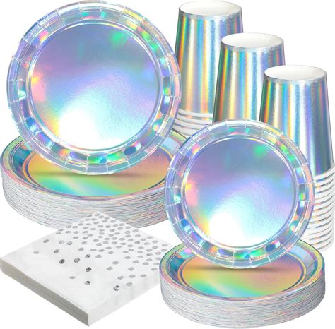 Amazon.com: Uiifan 200 Pcs Party Disposable Paper Plates Cups ...