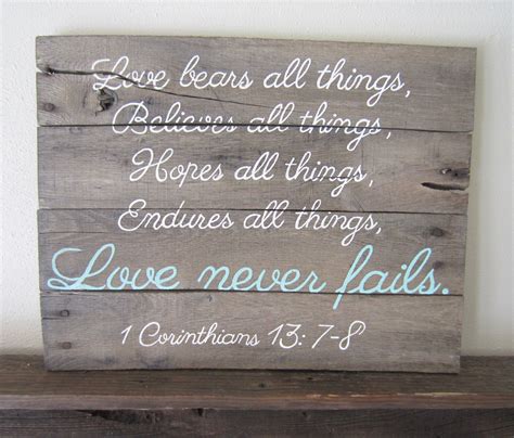 Love Bears All Things, Believes All Corinthians 13 7,8|Wood, 41% OFF