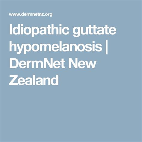 idiopathic guttate hypomelanosis natural remedies