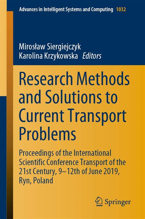 Research Methods and Solutions to Current Transport Problems ...