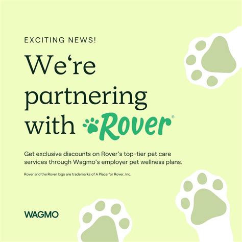 🌟 Big news for pet-parents ️ We’re teaming up with Rover.com! Now, select Wagmo partner ...