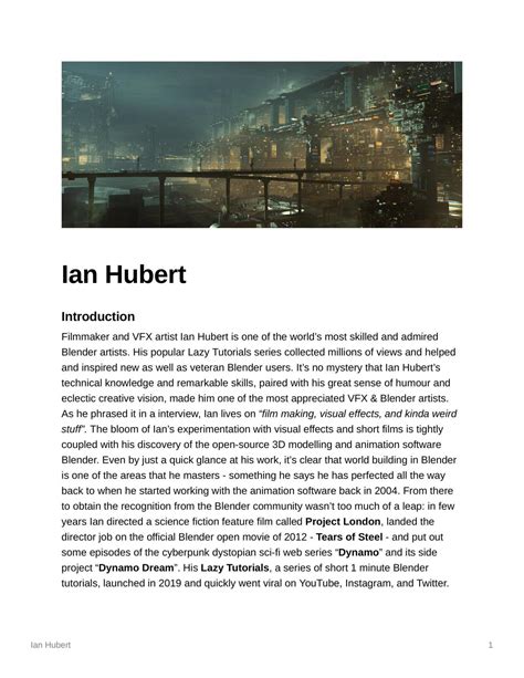 Image result for Ian Hubert Tutorial