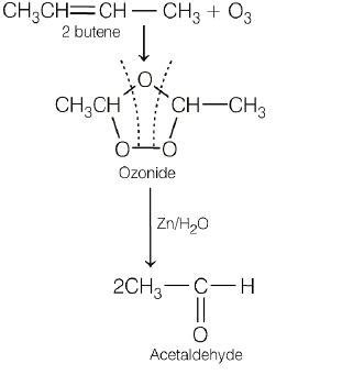 The major product formed when 2- butene is reacted with O-3 followed by ...