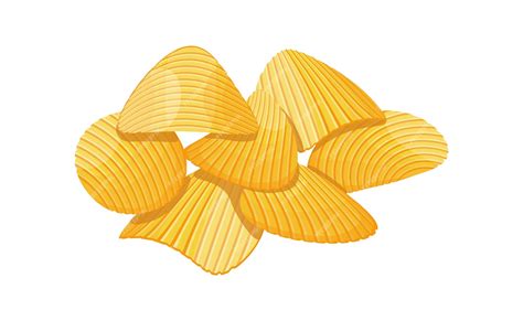 Kreskówka chipsy ziemniaczane. Słone, chrupiące, faliste tekturowe ...