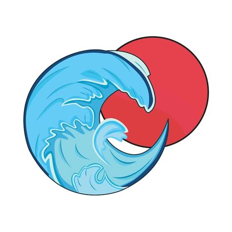 Ilustração da onda | Vetor Premium