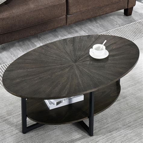 Oval Coffee Table With Metal Base at Rebecca Hart blog