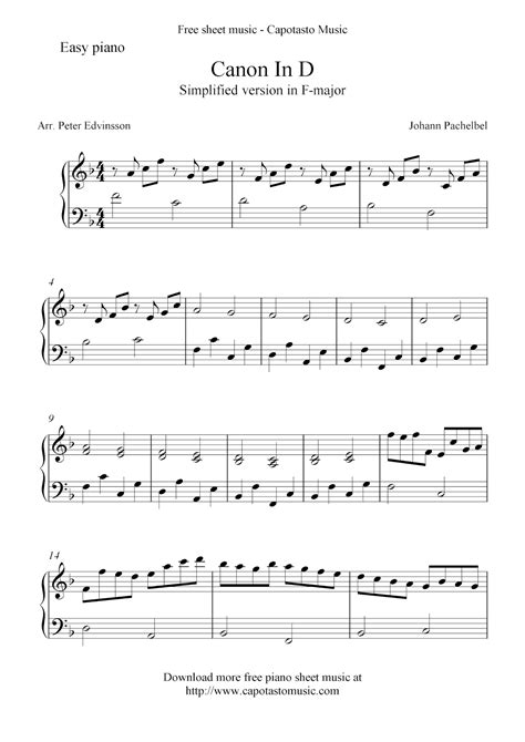 Easy Printable Piano Sheet Music - Printable Word Searches