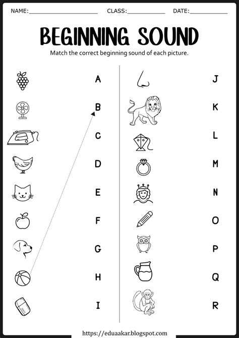 Beginning Sound Worksheet 的图像结果