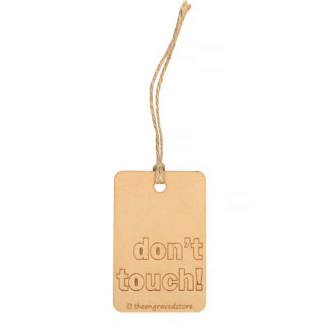 Don't Touch - Personalised Wooden Luggage Tag | The Engraved Store