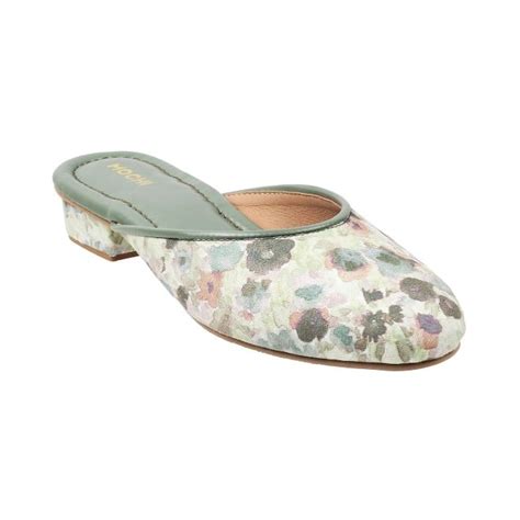 Buy Mochi Women Green Ethnic Slip Ons Online | SKU: 31-5065-21-36 ...