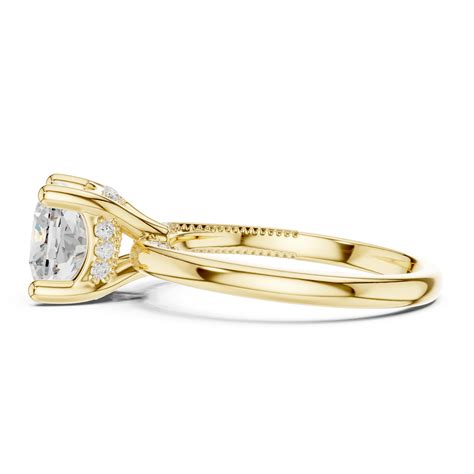 Hidden Halo Cushion Cut Diamond Engagement Ring – Sadaiv Lifestyle