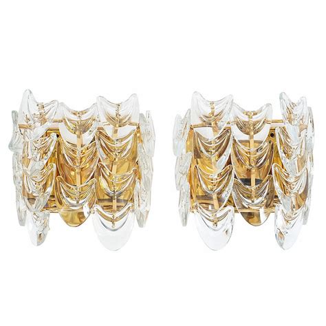 Gilt Brass and Glass Sconces by Palwa – DERIVE