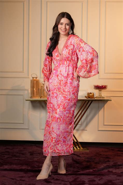 Pink Floral Indo Western Dresses for Women – bohogirl.in