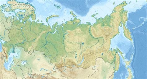 Geographical map of Russia: topography and physical features of Russia