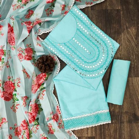 TCNR Cotton Embroidery 1 Designer Work Dress Material Collection ...