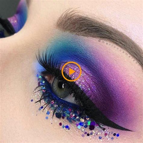 blue and purple eye makeup