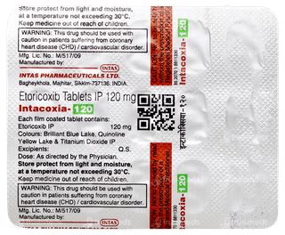 Intacoxia 120 Tablet 15: Uses, Side Effects, Price & Substitutes