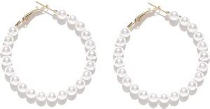 Flipkart.com - Buy Oomph White Pearl Large Hoop Fashion Pearl, Mother ...