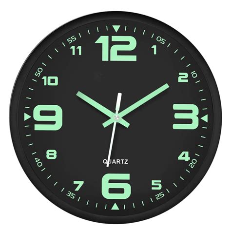 Buy Sunspark Radium Night Glow Wall Clock for Home | 12 Silent Quartz ...