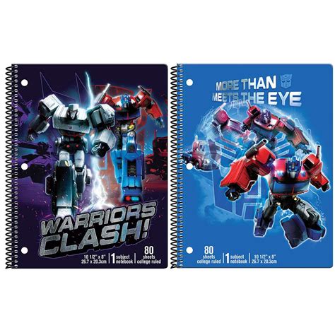 Wholesale Transformers Spiral Bound Notebooks, Assorted