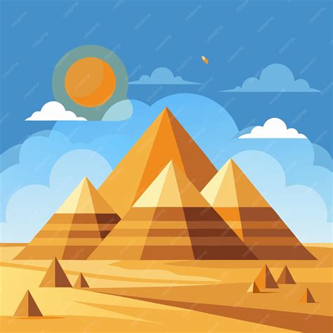 Pyramid of Egypt Clip Art Vector Design Work | Premium AI-generated vector