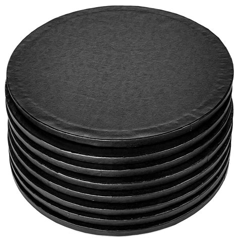 Buy 8-Pack 12inch Black Cake Drums Round,Thick Cake Boards Smooth ...