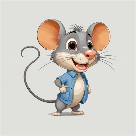 Vecteur de dessin animé de rat sur fond blanc | Vecteur Premium généré ...