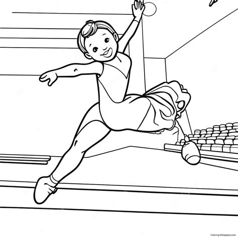 Gymnastics Coloring Page
