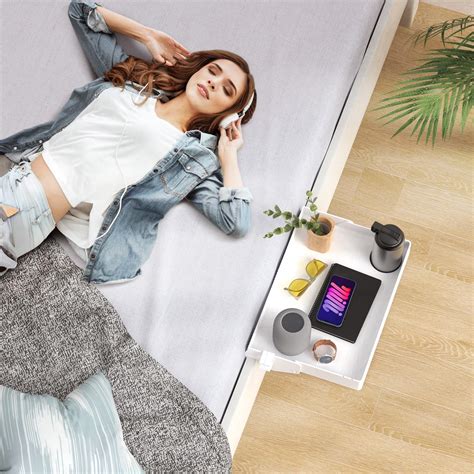 Snapklik.com : SPACELEAD Bedside Shelf For Bed & Top Bunk- College Dorm ...