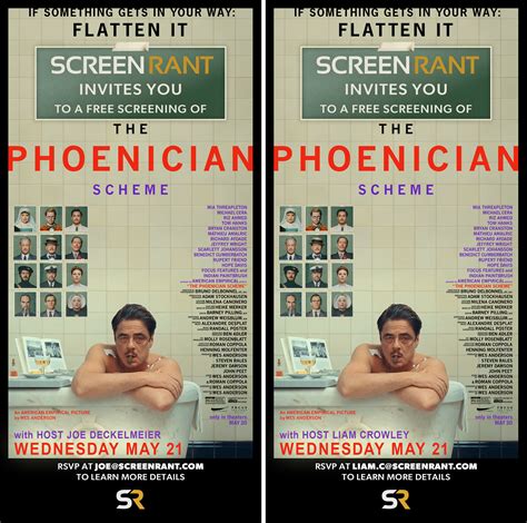 Win Tickets To See Wes Anderson’s The Phoenician Scheme With ScreenRant ...