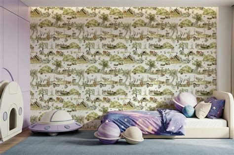 Storybook Forest Critters Watercolor Wallpaper — The Prints Plus