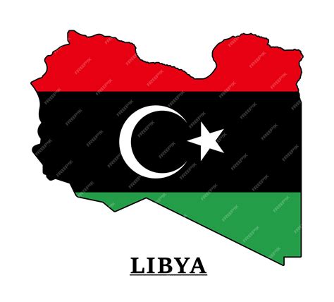 Premium Vector | Libya national flag map design, illustration of libya country flag inside the map